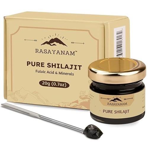 Shilajit Pur 100% Himalayen En Résine - 60 Capsules, Puissant, Acide Fulvique, Naturel