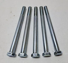 MidWest Fasteners 1/2-20 x 6 1/2" Fine Thread Hex Cap Screw Bolt Zinc (Lot of 5)