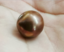 Huge 15-16MM NATURAL SOUTH SEA GENUINE CHOCOLATE ROUND LOOSE PEARL UNDRILLED