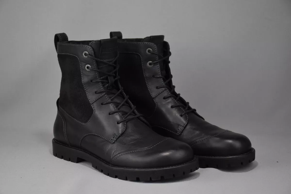 BIRKENSTOCK GILFORD High Lined Mid Calf Black Leather Boots US 10
