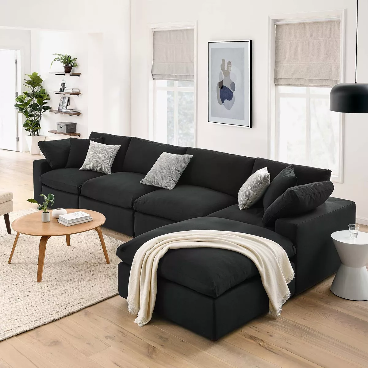 Commix down filled overstuffed 6 sale piece sectional sofa set