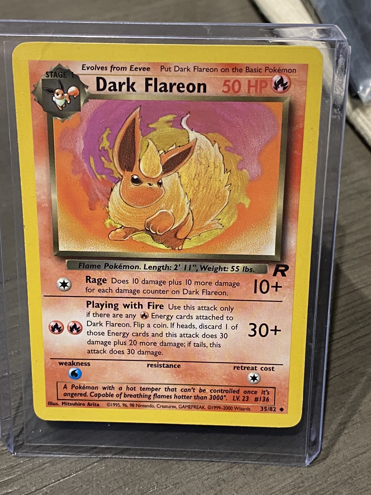 Pokemon TCG Dark Flareon 35/82 Team Rocket NM