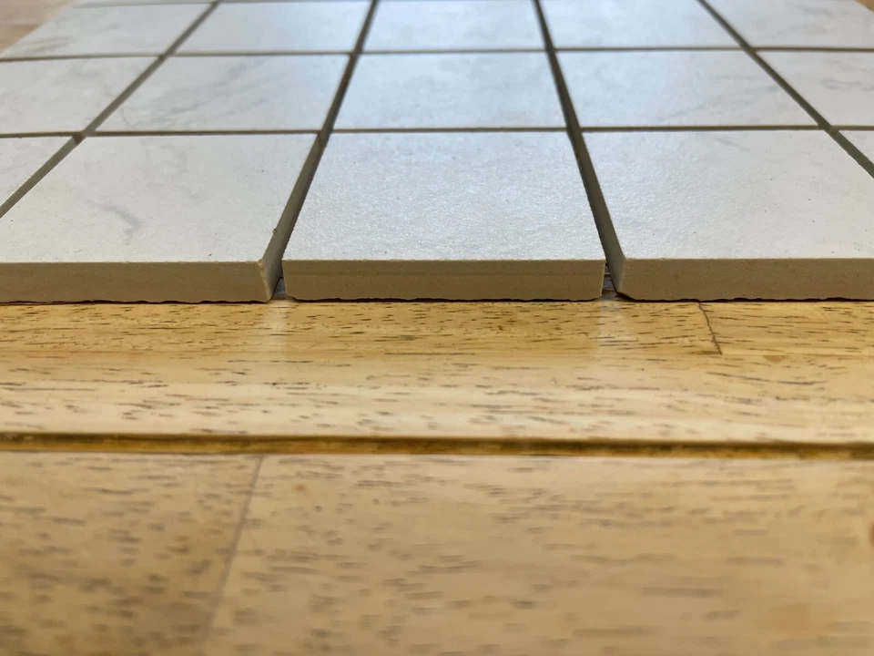 Florida - Brilliance White -Square Matte Porcelain Mosaic Tile Sheets -12" x 12" - Image 3 of 4