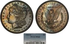 1904-O $1 Morgan Silver Dollar - PQ Pastel Rainbow Toning - PCGS MS 64 - B2020