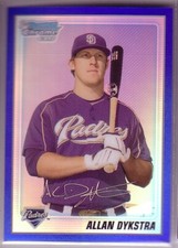 2010 Bowman Chrome Prospects Blue Refractors #BCP44 Allan Dykstra /250 - NM-MT