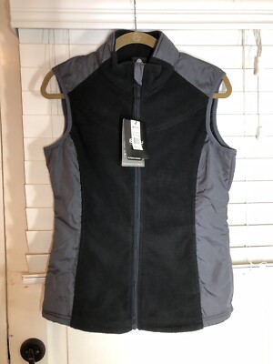 Snozu Wonens Black Fleece Vest Size M New! Perfect Condition!!