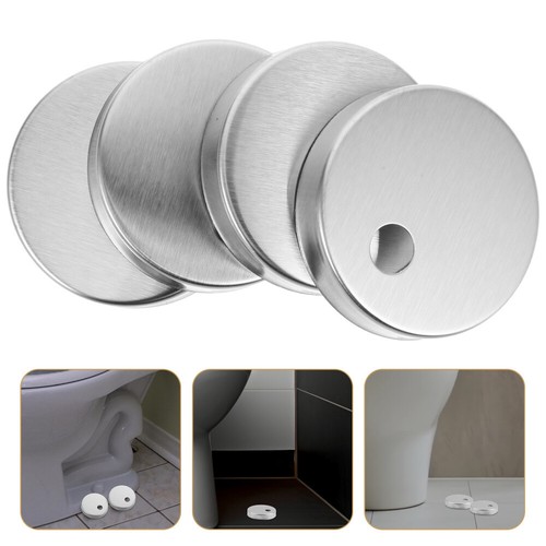 2 Pairs Toilet Bolt Decorative Cover Bathroom Covers Metal Round Cap