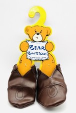 Build a Bear Faux Leather Soft Floppy Short Western Cowboy/Cowgirl Boots NWT