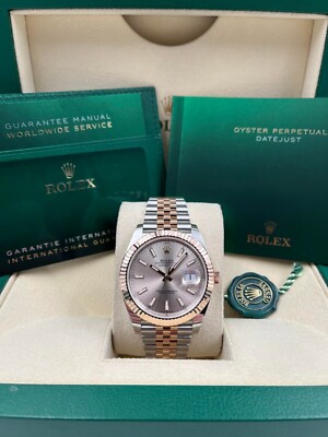Rolex Date Just 41mm Two Tone Sundust Index Dial Jubilee 126331 Pre-Owned 2024