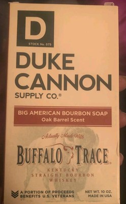 Duke Cannon American Bourbon Soap Oak Barrel Scent Buffalo Trace Whiskey One Bar