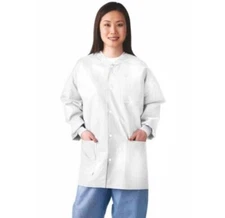 Maytex Medium White Lab Jacket, 6100W - 50 Pieces per Case
