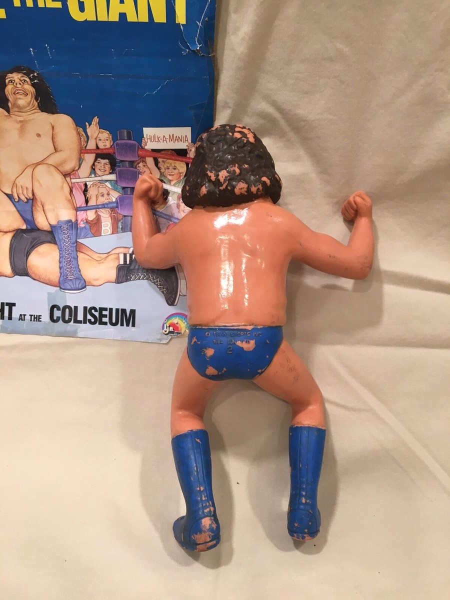 ジャイアン Vintage 1984 WWF LJN Andre The Giant Wrestling Figure With Poster
