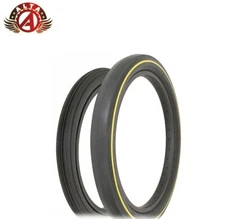 SCHWINN STYLE BICYCLE 16 X 1-3/4 S7 & 20 X 2.125 S2 WIDE SLICK YELLOW LINE TIRE.