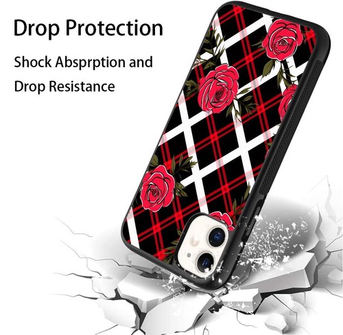 Red Checkered Flowers Funny Cases For Apple iPhone For Samsung - Picture 20 of 25