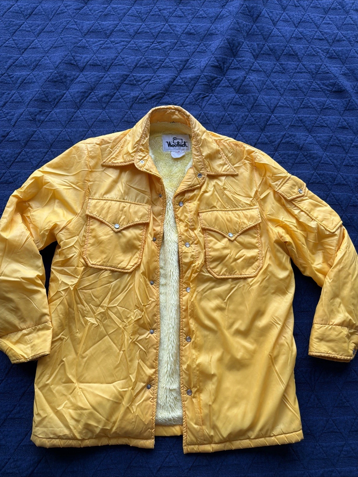 Woolrich NYLON SHIRT with Boa LINER（1970'S Vintage Rare