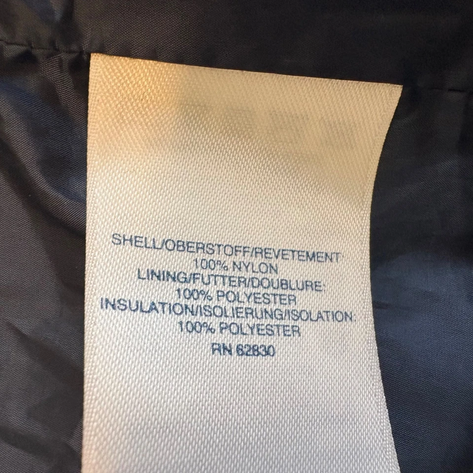 Abrigo Chaqueta acolchada Lands End Niño Niña Niños Mediano 10 12 Empacable Azul Marino Foto 4 de 4