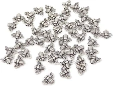 Honbay 50PCS 9x12mm Bee Spacer Beads for Earring, Bracelet, Anklet,... 