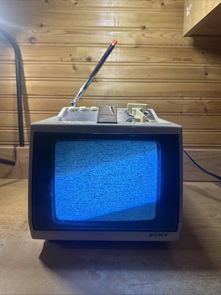 A genuine Sony TV-790 pocket TV — a real working relic from the golden age of portable tech that looks incredible on a shelf.