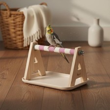 Frosted Parrot Grinding Stand Interactive Toy Bird Training Gym Stable