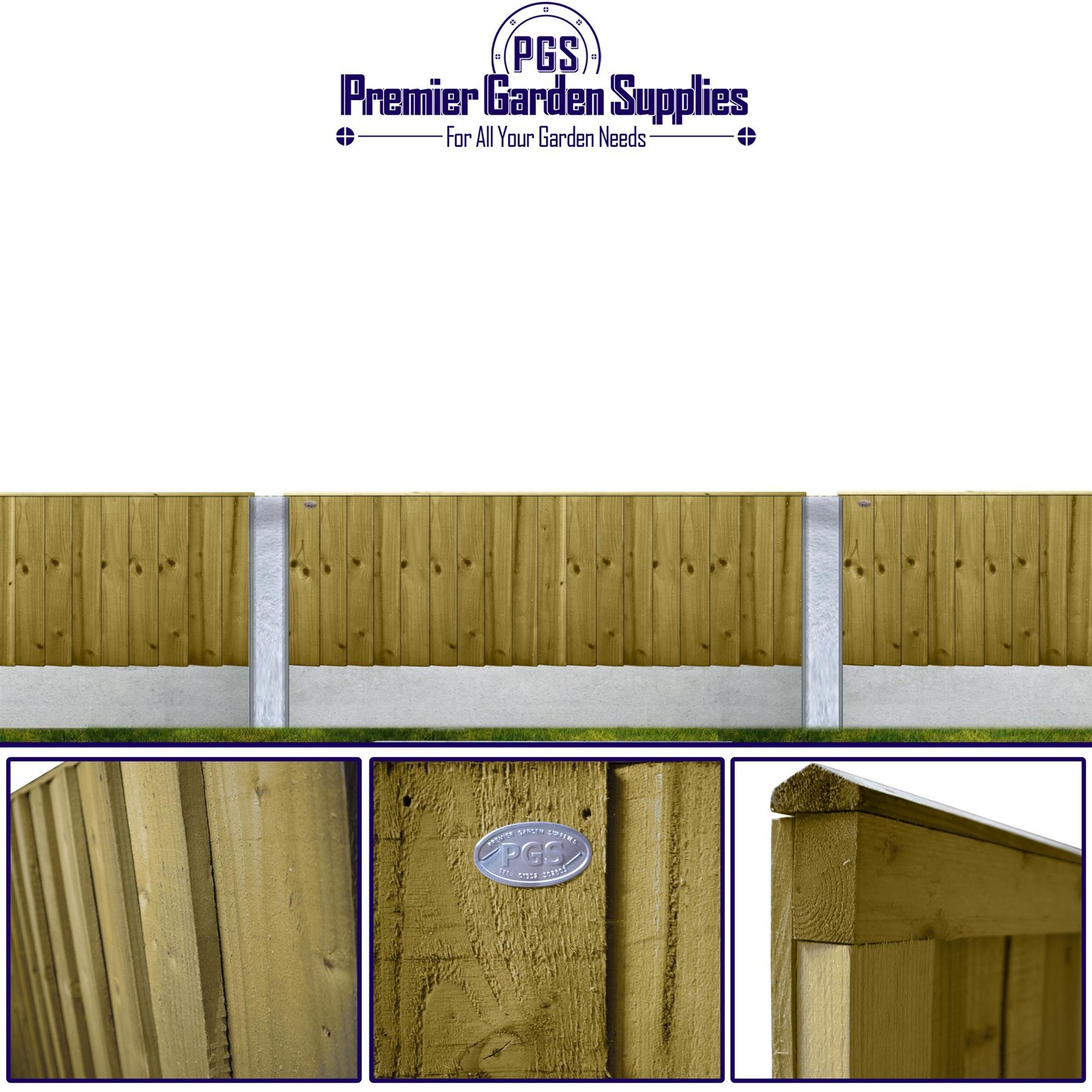 6ft x 2ft Feather Edge Fully Framed Fence Panel Treated Timber Fencing