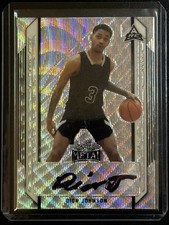 DIOR JOHNSON SILVER wave Leaf Metal Basketball AUTO RC 