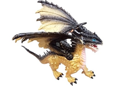 KandyToys Schwarz Gold Drache Figur Fabelwesen Ornament Sammlerstück