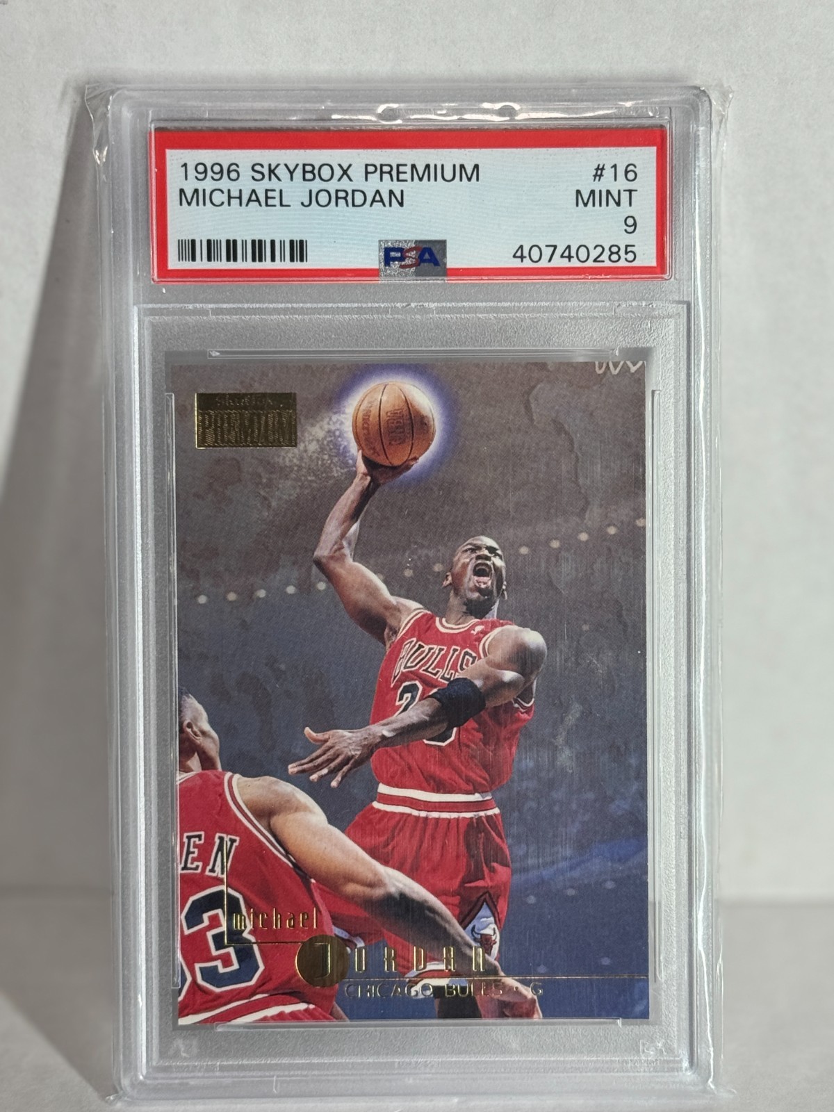 Michael Jordan 1996 Skybox Premium Basketball Card #16 Graded PSA 9