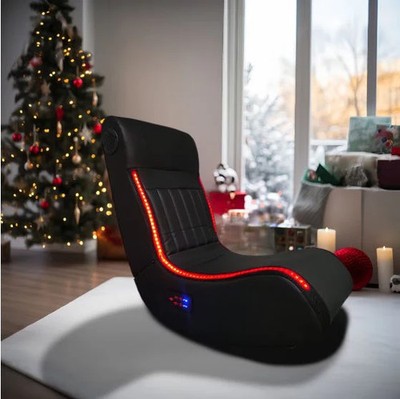 Foldable Gaming Chair With Onboard Speakers, LED Strips, Bluetooth Music
