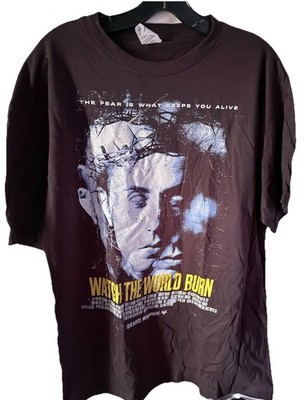 Falling In Reverse Watch The World Burn Black Graphic T-Shirt Men Large