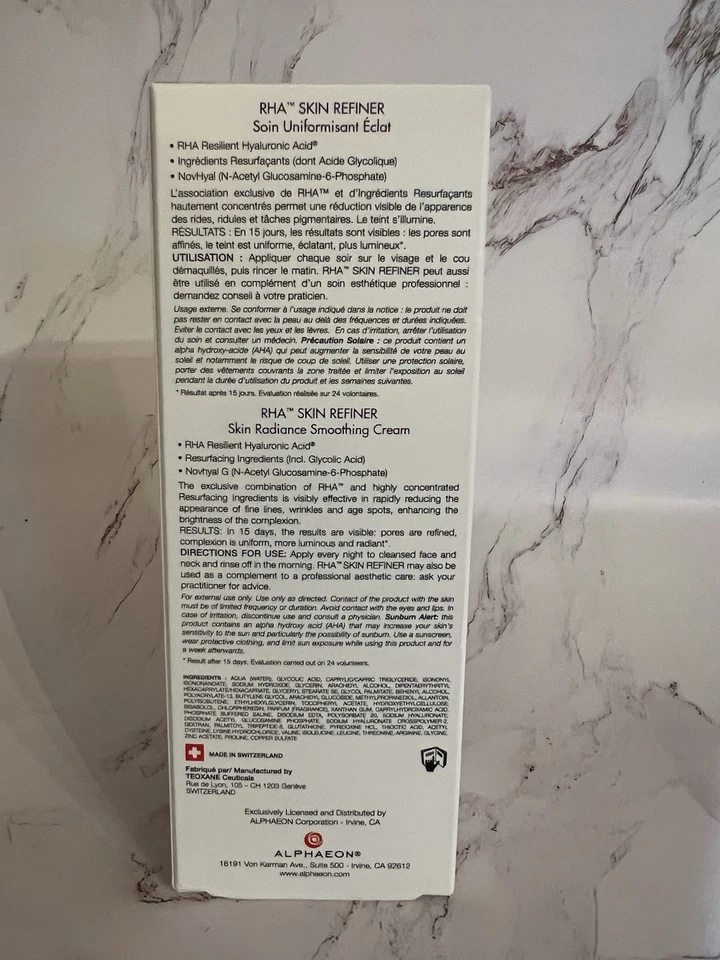 Nuevo en caja Teoxane RHA Refinador de la Piel Crema Suavizante Resplandor Noche 50 ml/1,7 oz Foto 3 de 4