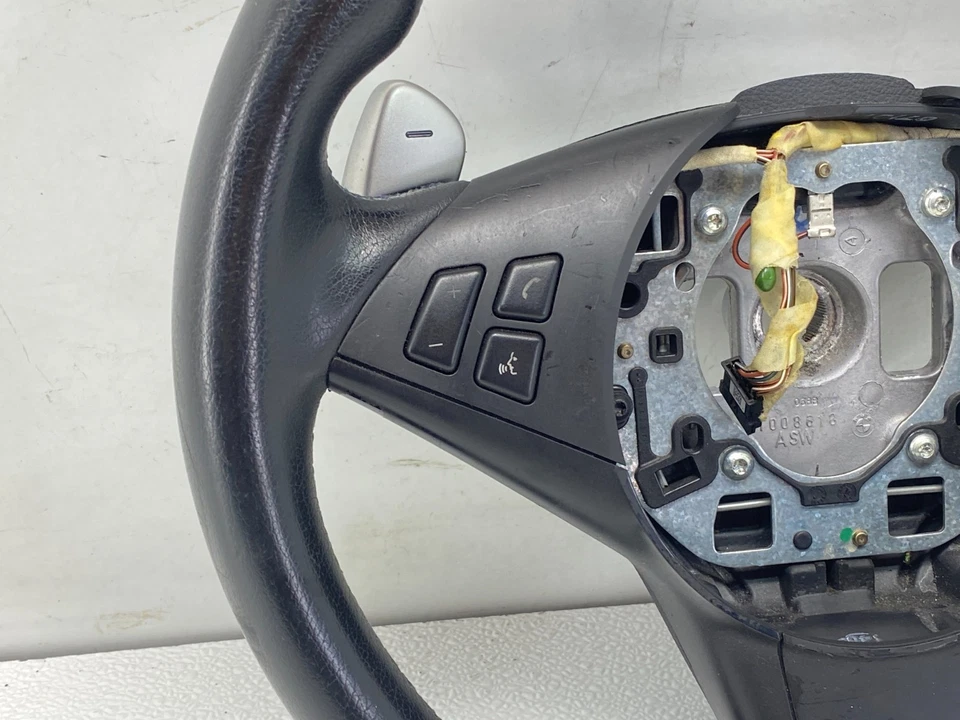 Volante deportivo de cuero BMW E60 E63 E64 M5 M6 SMG M con palancas de cambio OEM✅ Foto 3 de 4