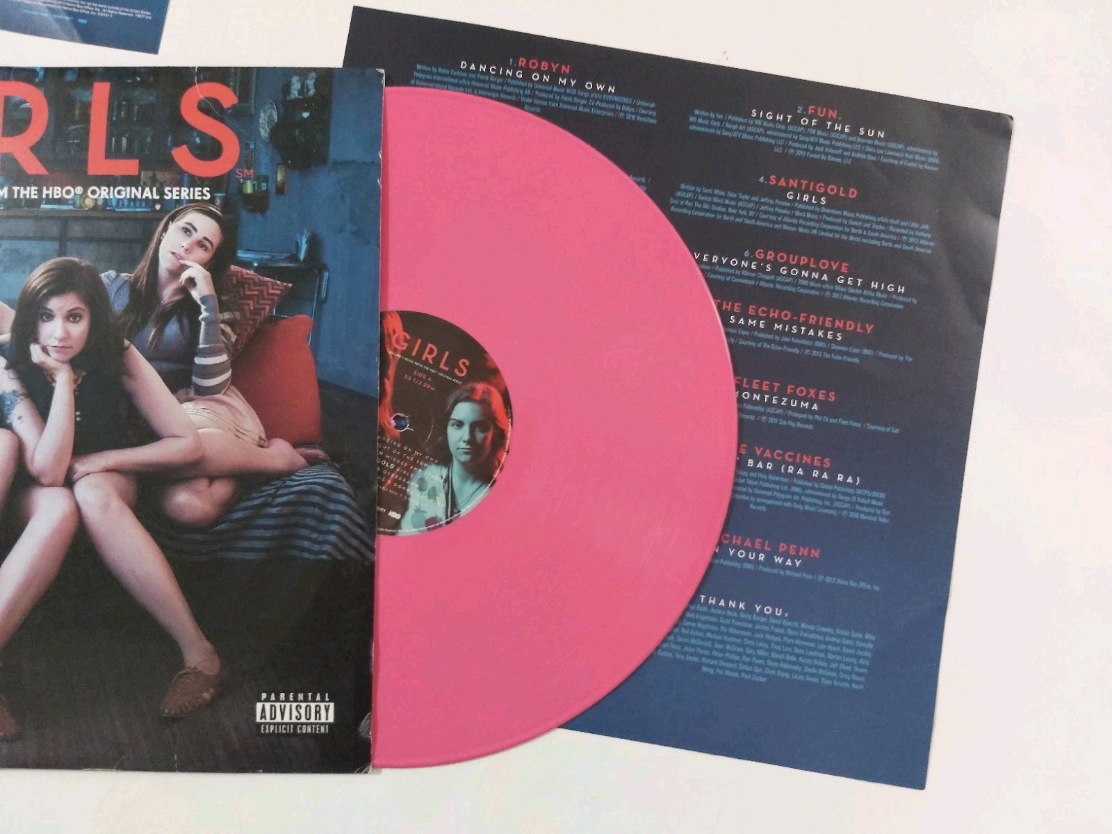 Girls, Vol.1: Music from HBO Series by Various Artists Pink Vinyl LP Rare!!