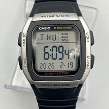 Casio Men's 35mm Digital Watch - W-96H - Black - WR 50M - WORKS