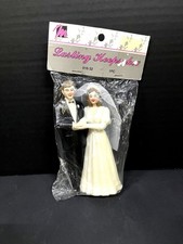 Vintage Wedding Cake Topper Bride  Groom Figurine Lasting Keepsakes