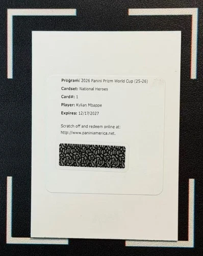 2026 Panini Prizm FIFA World Cup Kylian Mbappe National Heroes Auto