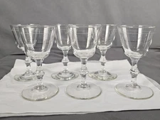 6 Libby Knob Hill Clear Glass Candlewick Liquor Cocktail 5”