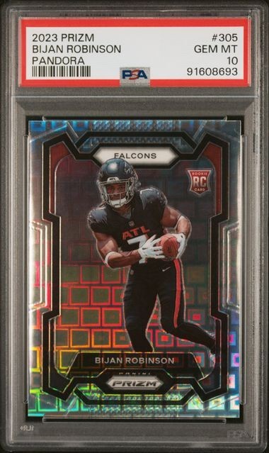 BIJAN ROBINSON ROOKIE PANDORA PSA 10 /400 2023 PANINI PRIZM RC ATLANTA FALCONS