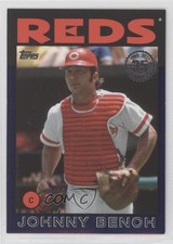 2021 Topps 1986 Baseball 35th Anniversary Blue Johnny Bench #86B-49 HOF ex0