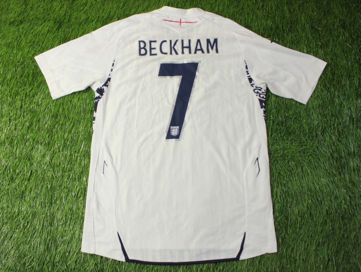 ENGLAND TEAM BECKHAM 2007/2009 FOOTBALL SHIRT JERSEY HOME UMBRO