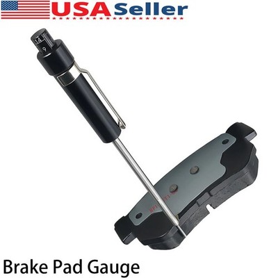 Brake Pad Thickness Gauge Measure Tool w/ Scale car Detection Pen Base Plate 6mm
