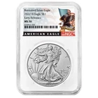 2022-W Burnished $1 American Silver Eagle NGC MS70 ER Black Label