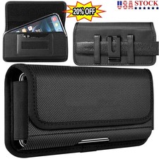 For Samsung S25 S24 S23 S22 Ultra Nylon Belt Clip Holster Carrying Pouch Case