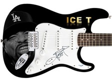 Ice T Signed "Grit n Grind" Custom Graphics Guitar ACOA