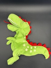 IKEA T-Rex Dinosaurier Handpuppe LÄSKIG grün Stofftier Puppe Plüsch Dino