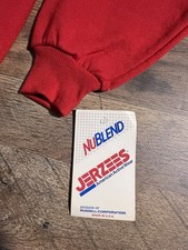 Vintage 90s NWT Deadstock Jerzees Blank Sweatshirt Crewneck Made In USA Red 2XL.