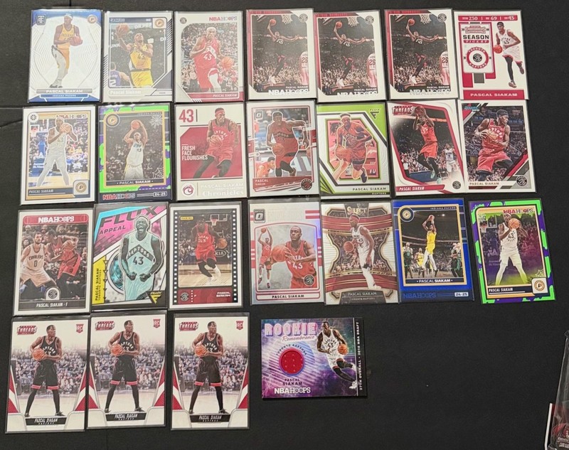 2016-17 Panini Threads - Pascal Siakam Rookie 26 RC Lot- Material, Prizm, Insert