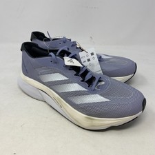 Adidas Adizero Boston 12 Womens Size 9.5 Silver Purple Running Shoes DEFECT