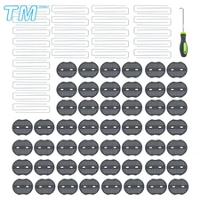 50 Pcs 6 Inch High Quality Landscape Staples Plastic Fixing Gasket W/ Pick Hook