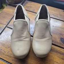 Weissman Slip-on Stretch Caramel Tap Shoes Style W1500 Child Size 1YM-used