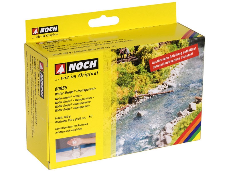 Granules d'eau transparente Water-Drops NOCH 60855 pour modélisme toutes échelles